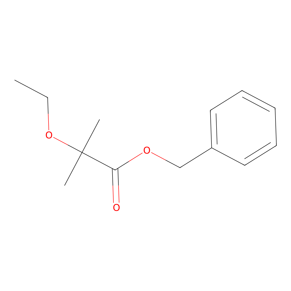 Benzyl 2-ethoxy-2-methylpropanoate molecular structure, CAS 1000296-72-9