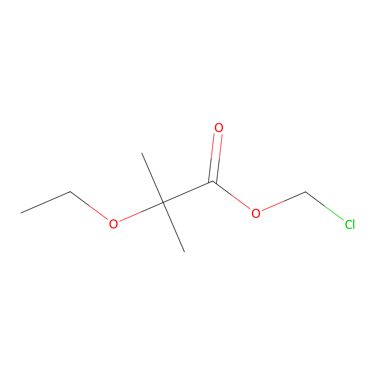 Chloromethyl 2-ethoxy-2-methylpropanoate molecular structure, CAS 1000296-74-1