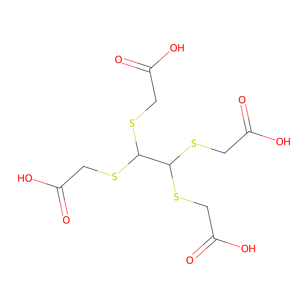 2,2',2'',2'''-(1,2-Ethanediylidenetetrakis(thio))tetraacetic acid molecular structure, CAS 10003-69-7