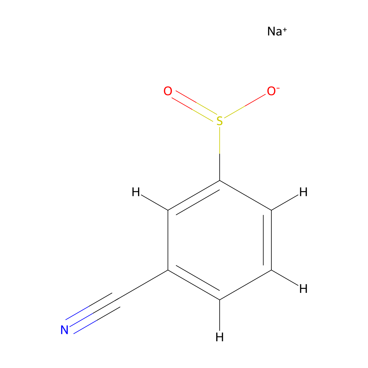 Sodium 3-cyanobenzenesulfinate molecular structure, CAS 1000308-30-4