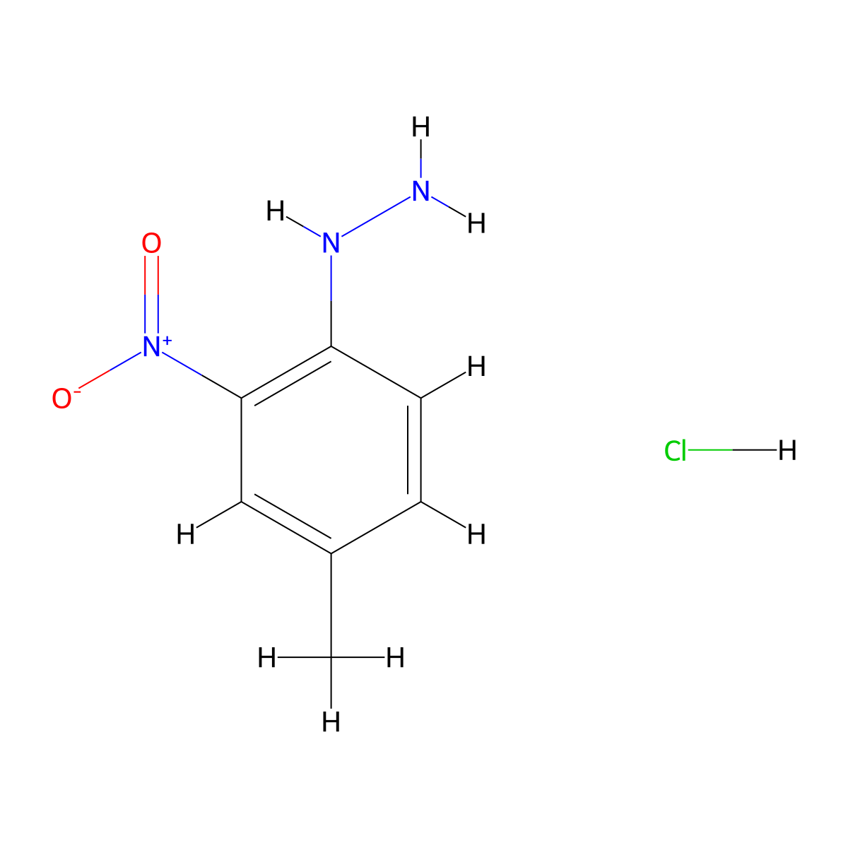 1-(4-Methyl-2-nitrophenyl)hydrazine hydrochloride molecular structure, CAS 100032-76-6