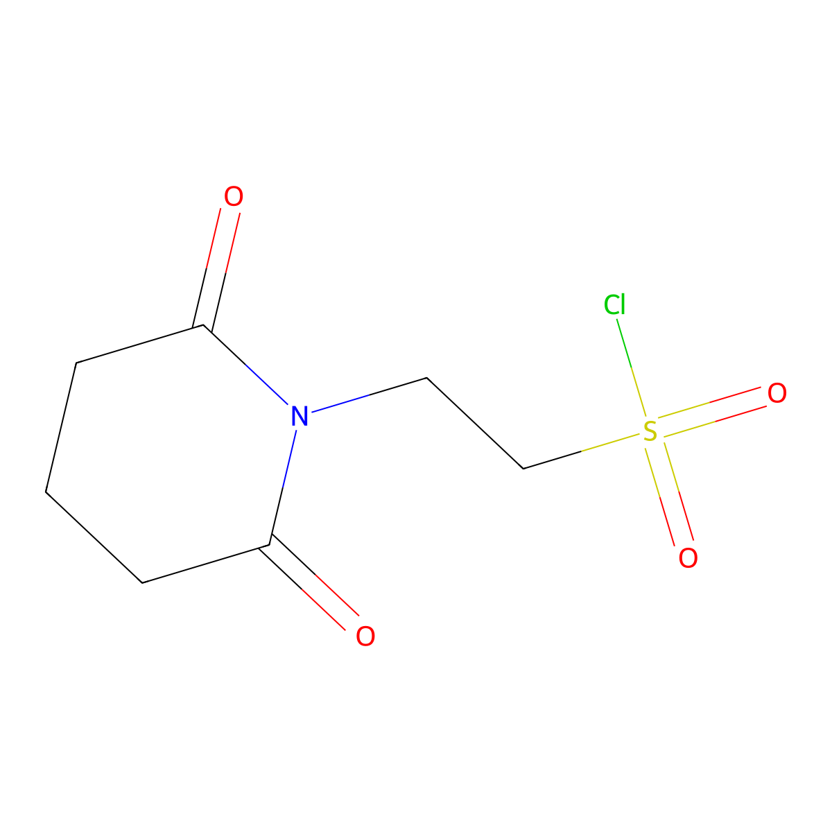 2-(2,6-Dioxopiperidin-1-yl)ethanesulfonyl chloride molecular structure, CAS 1000339-13-8