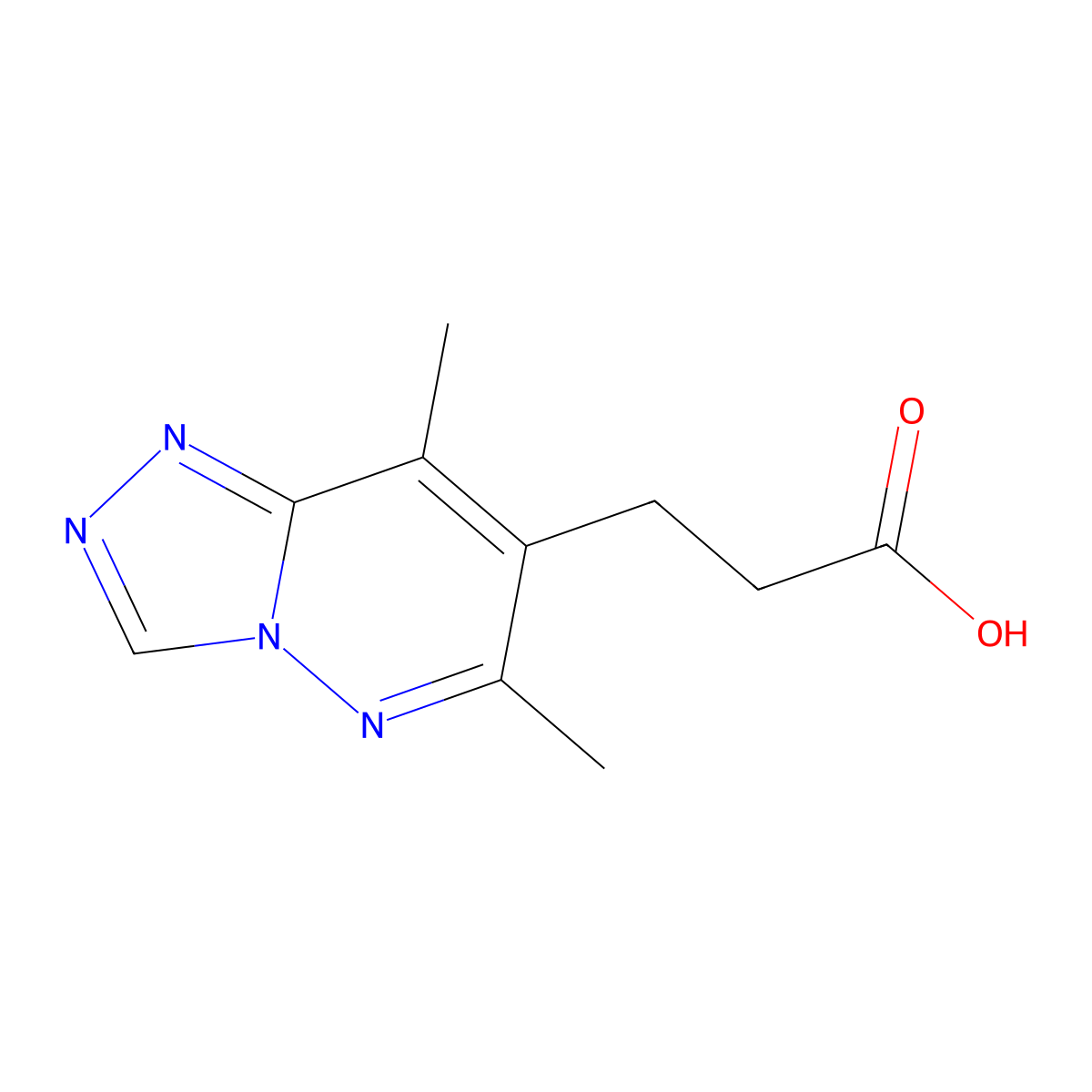 3-(6,8-Dimethyl-(1,2,4)triazolo(4,3-b)pyridazin-7-yl)propanoic acid molecular structure, CAS 1000339-20-7