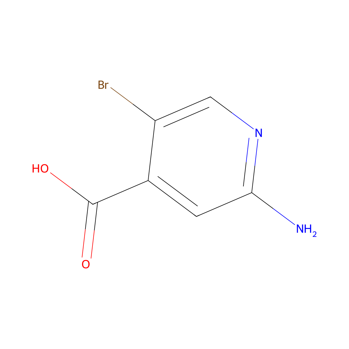 2-Amino-5-bromopyridine-4-carboxylic acid molecular structure, CAS 1000339-23-0