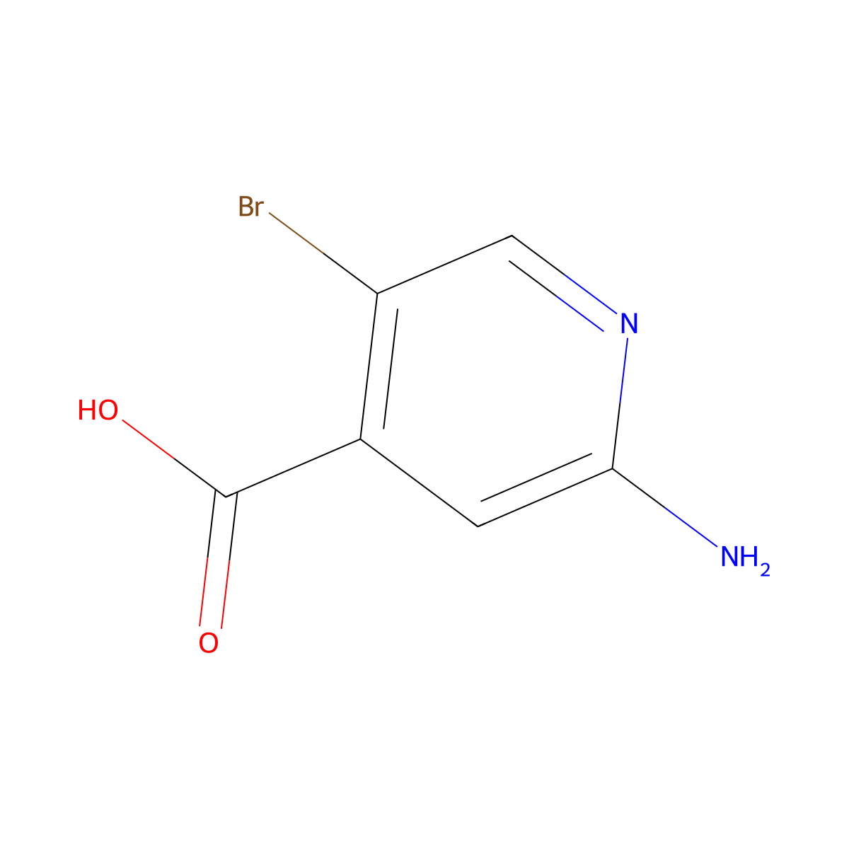 2-Amino-5-bromopyridine-4-carboxylic acid molecular structure, CAS 1000339-23-0
