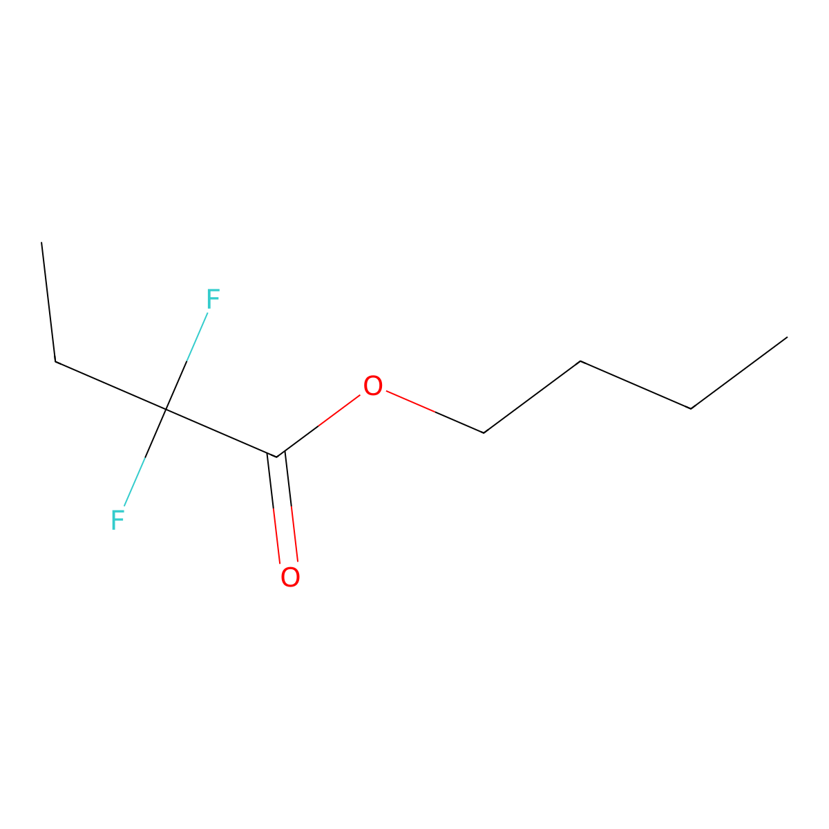 Butyl 2,2-difluorobutanoate molecular structure, CAS 1000339-45-6