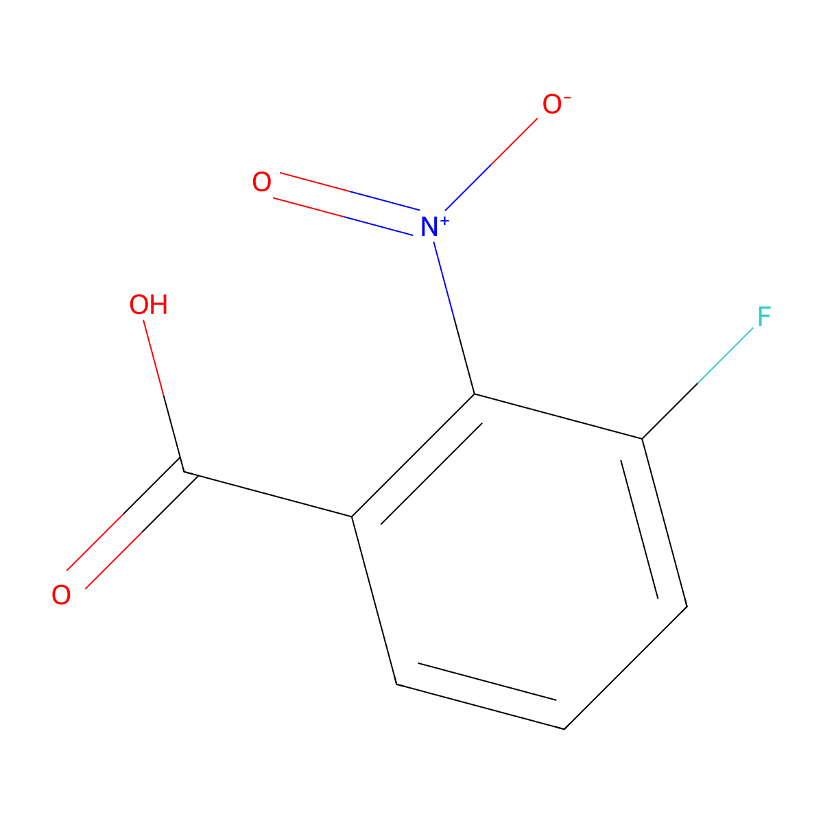 3-Fluoro-2-nitrobenzoic acid molecular structure, CAS 1000339-51-4