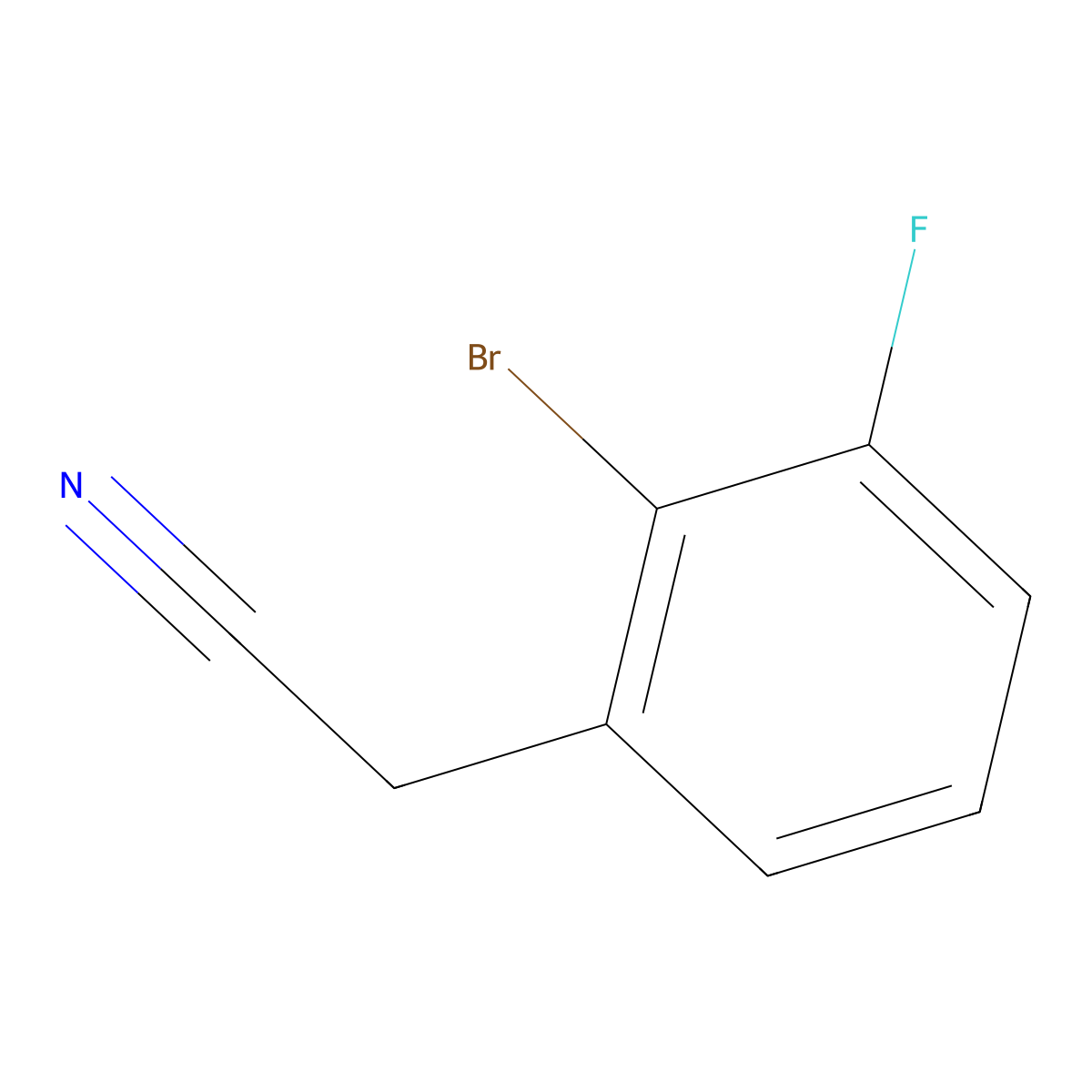 2-(2-Bromo-3-fluorophenyl)acetonitrile molecular structure, CAS 1000339-53-6