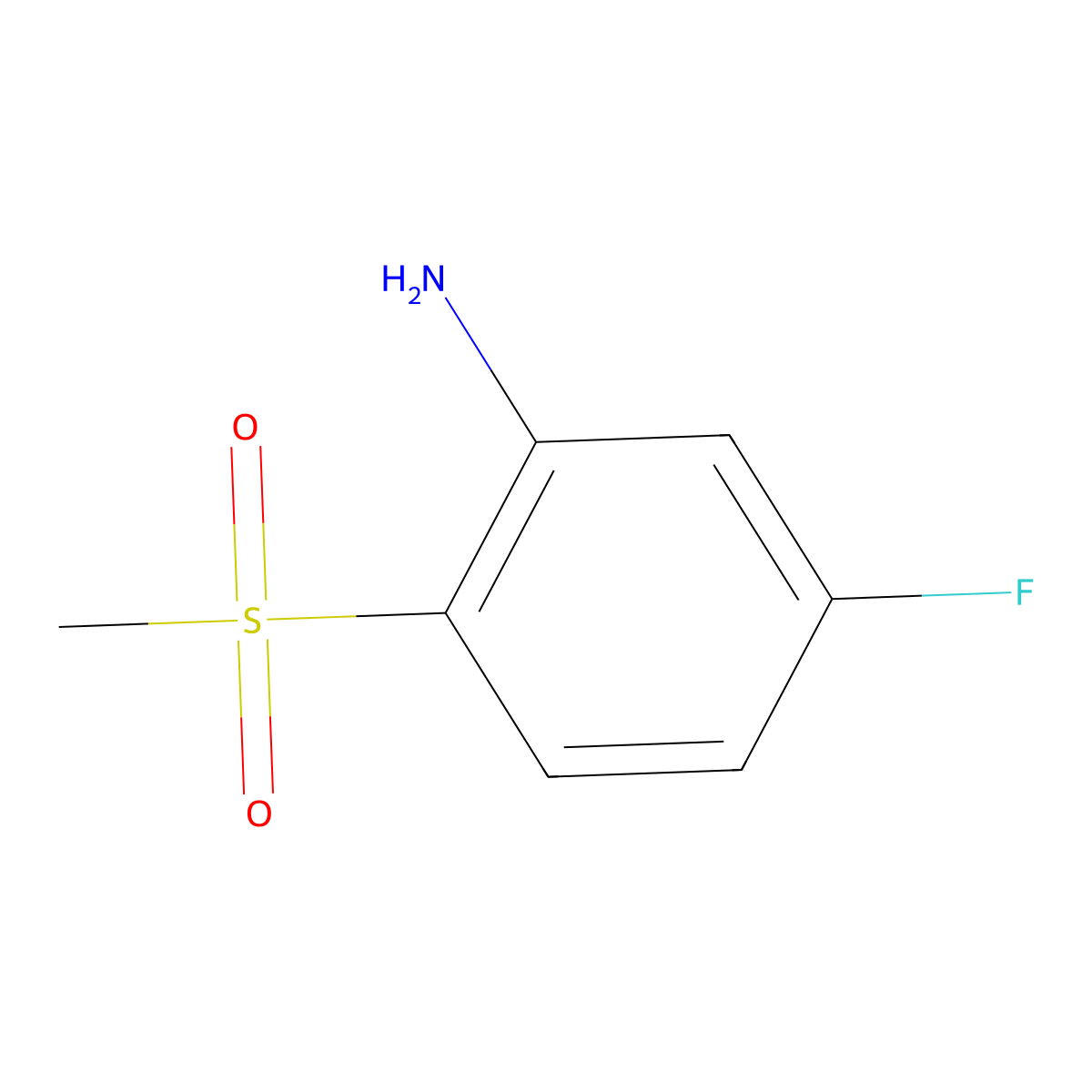 5-Fluoro-2-methylsulfonylaniline molecular structure, CAS 1000339-65-0