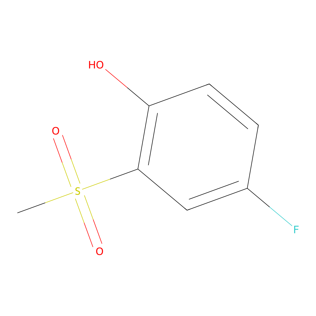 4-Fluoro-2-(methylsulfonyl)phenol molecular structure, CAS 1000339-69-4