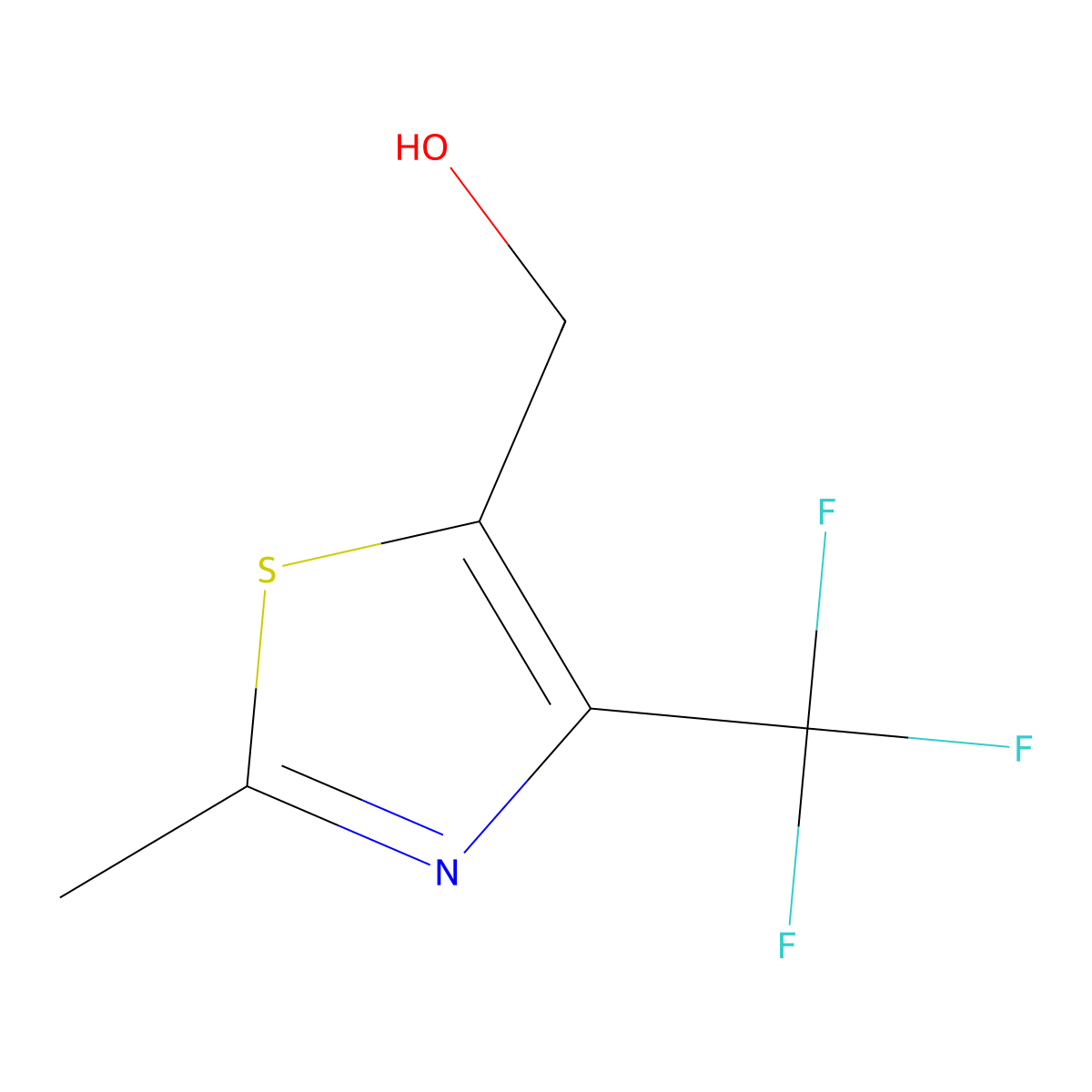 (2-Methyl-4-(trifluoromethyl)thiazol-5-yl)methanol molecular structure, CAS 1000339-72-9
