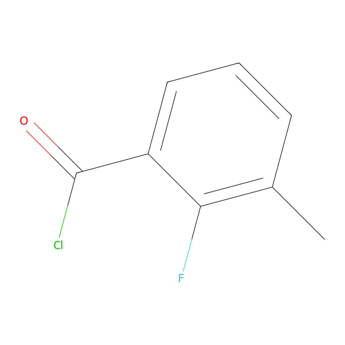 2-Fluoro-3-methylbenzoyl chloride molecular structure, CAS 1000339-85-4