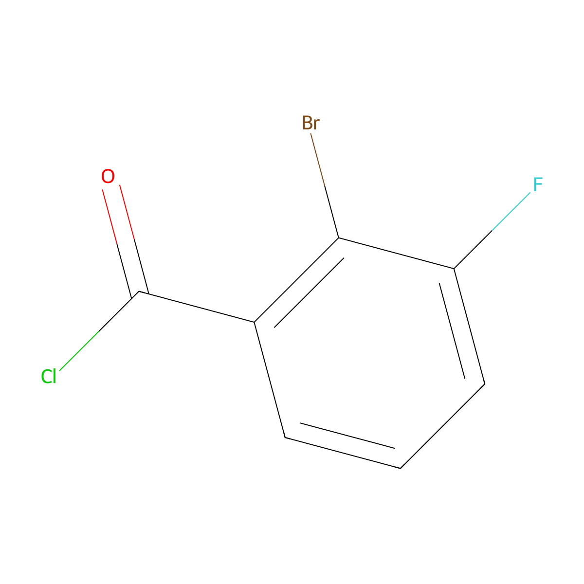 2-Bromo-3-fluorobenzoyl chloride molecular structure, CAS 1000339-91-2