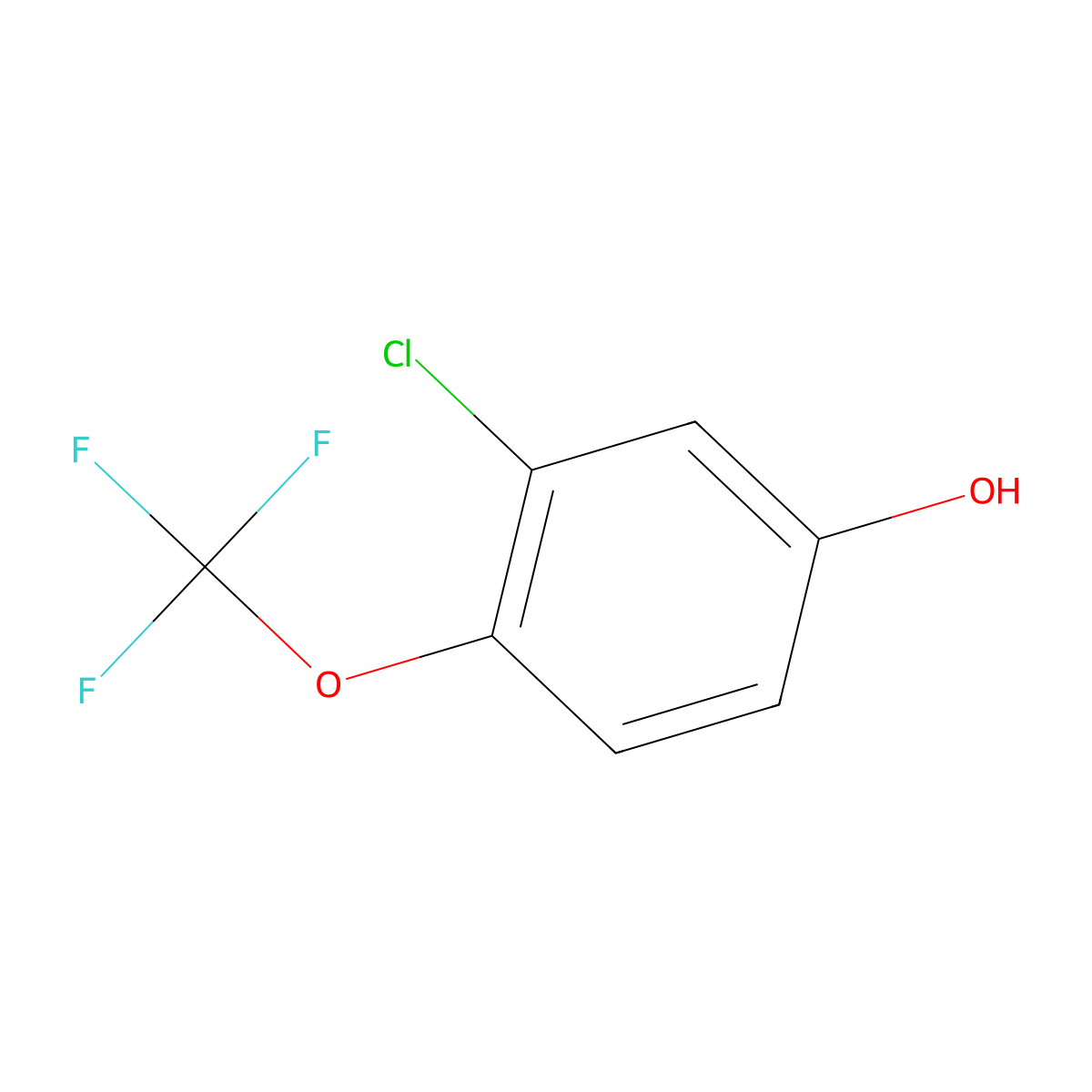 3-Chloro-4-(trifluoromethoxy)phenol molecular structure, CAS 1000339-94-5