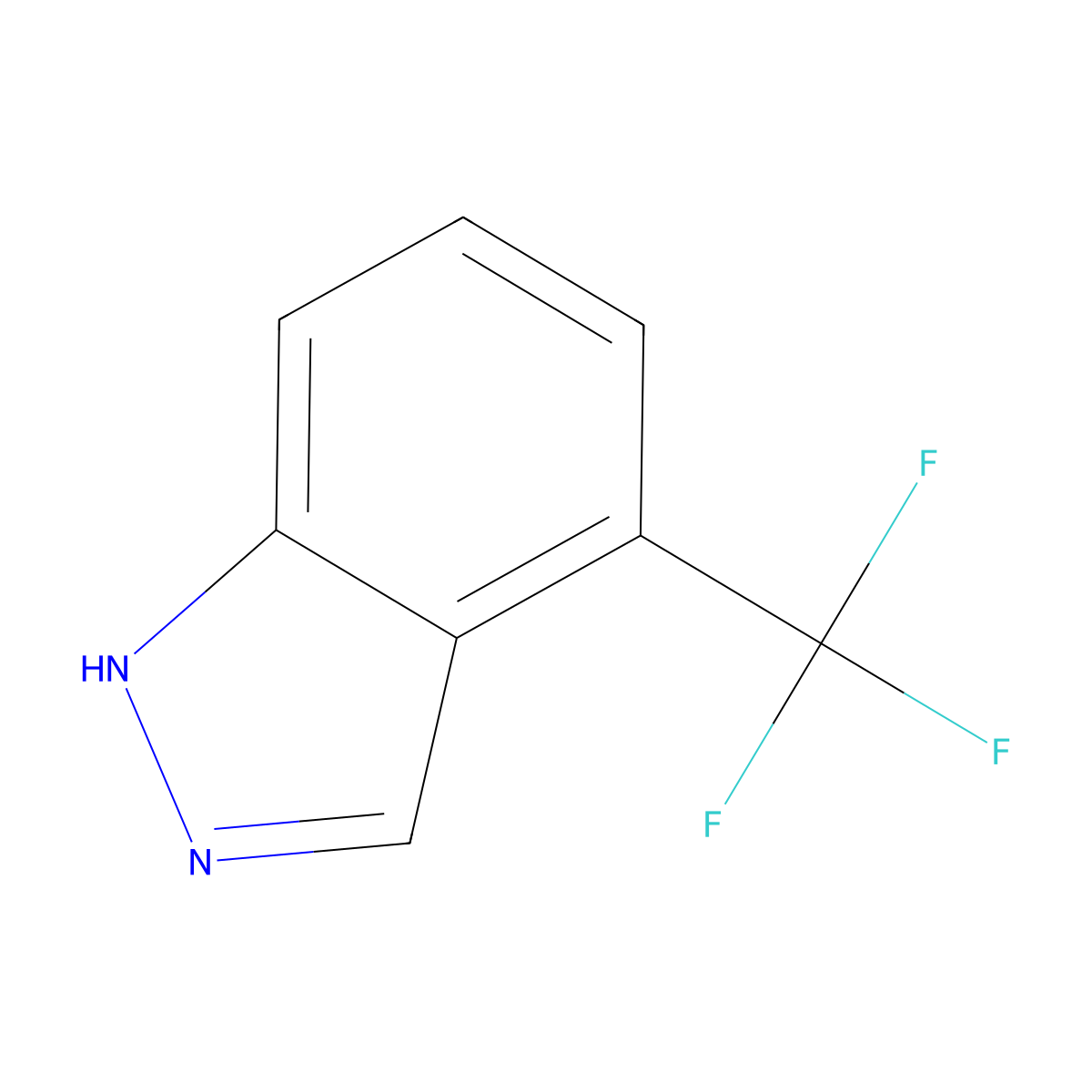 4-(Trifluoromethyl)-1H-indazole molecular structure, CAS 1000339-98-9