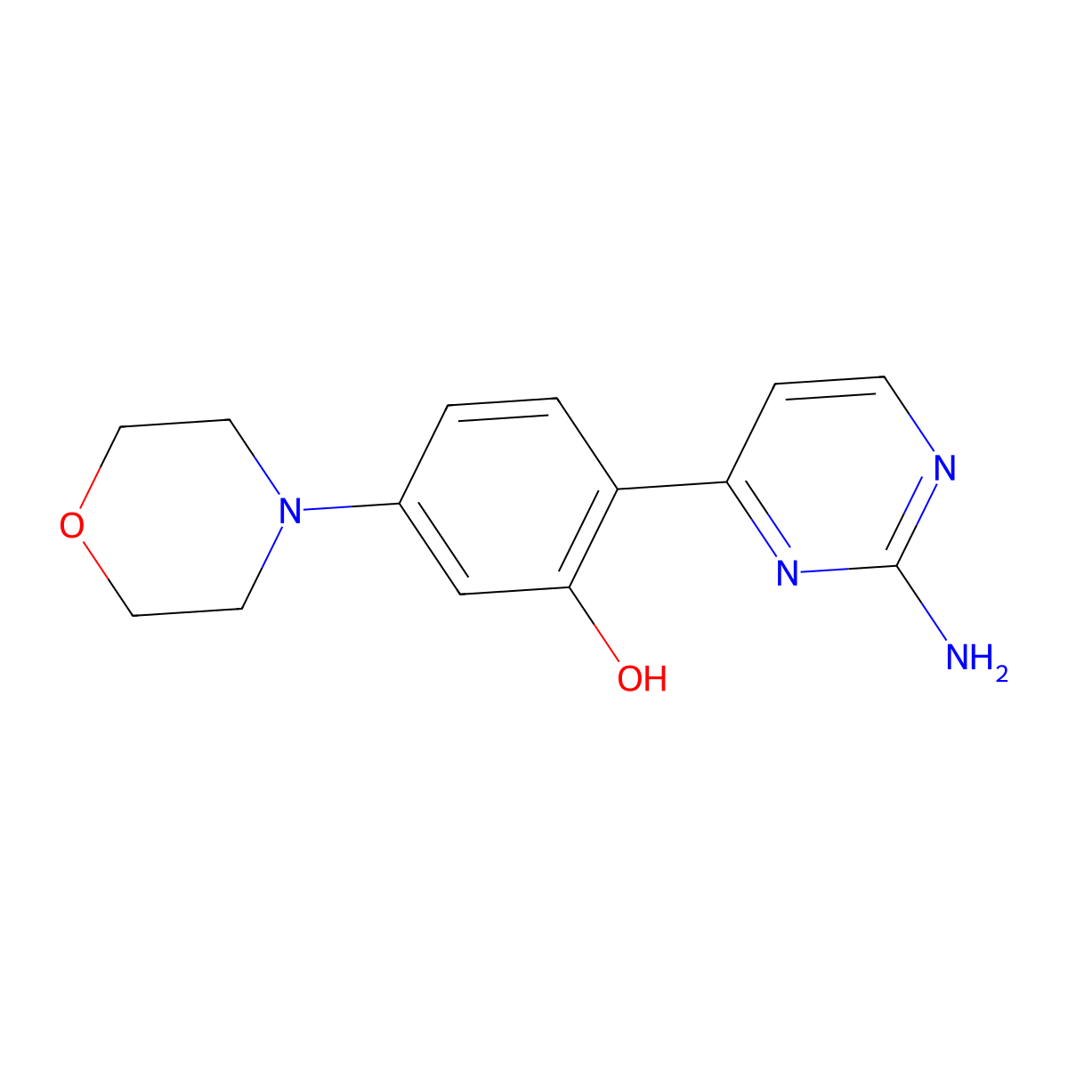 2-(2-Aminopyrimidin-4-YL)-5-morpholinophenol molecular structure, CAS 1000340-04-4