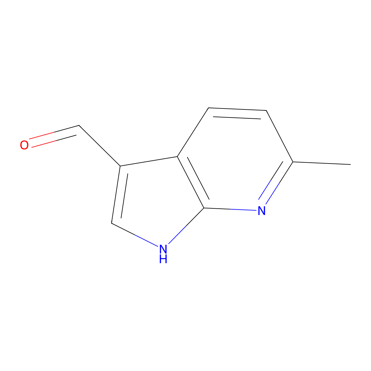 6-Methyl-1h-pyrrolo[2,3-b]pyridine-3-carbaldehyde molecular structure, CAS 1000340-26-0