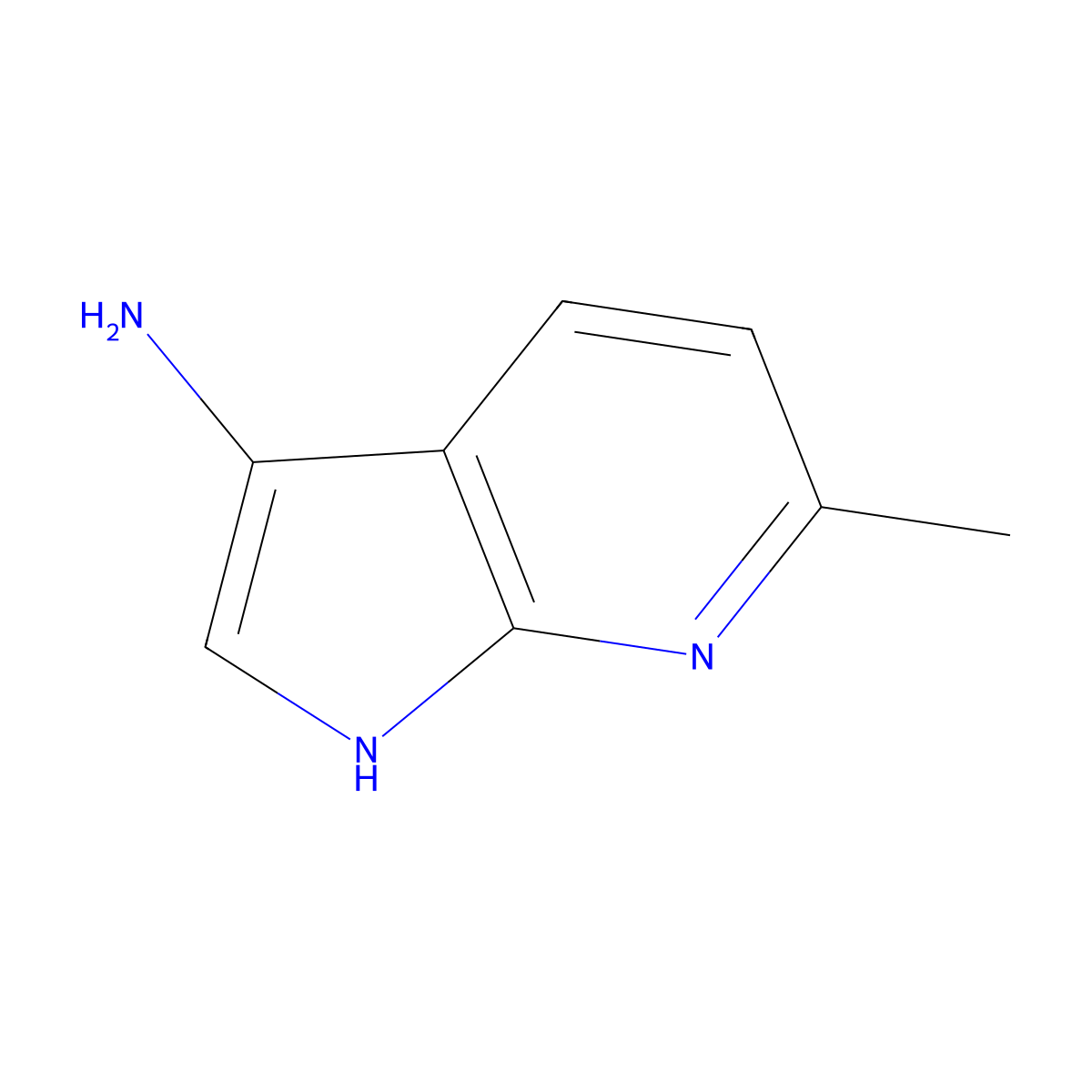 6-Methyl-1H-pyrrolo[2,3-b]pyridin-3-amine molecular structure, CAS 1000340-30-6