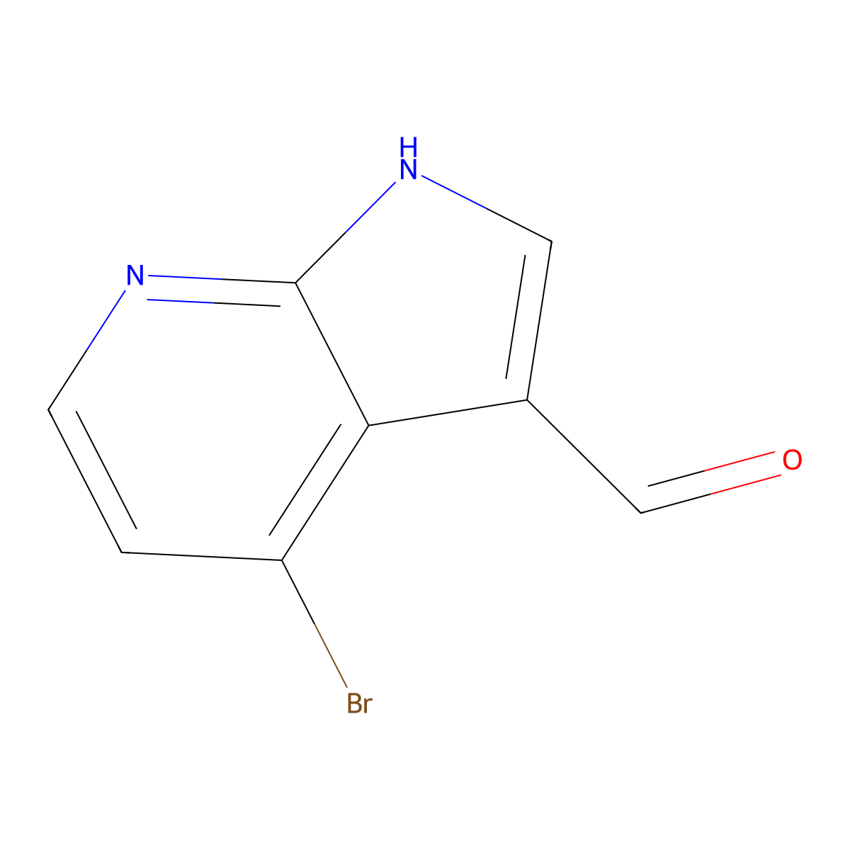 4-Bromo-1H-pyrrolo[2,3-B]pyridine-3-carbaldehyde molecular structure, CAS 1000340-35-1