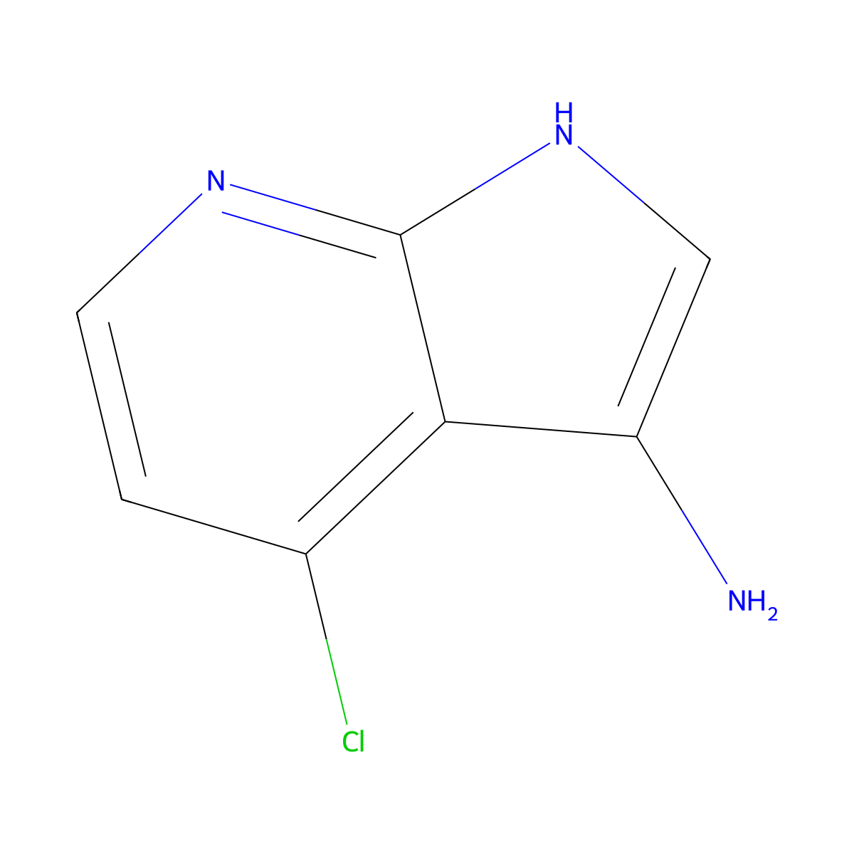 4-Chloro-1H-pyrrolo[2,3-b]pyridin-3-amine molecular structure, CAS 1000340-38-4