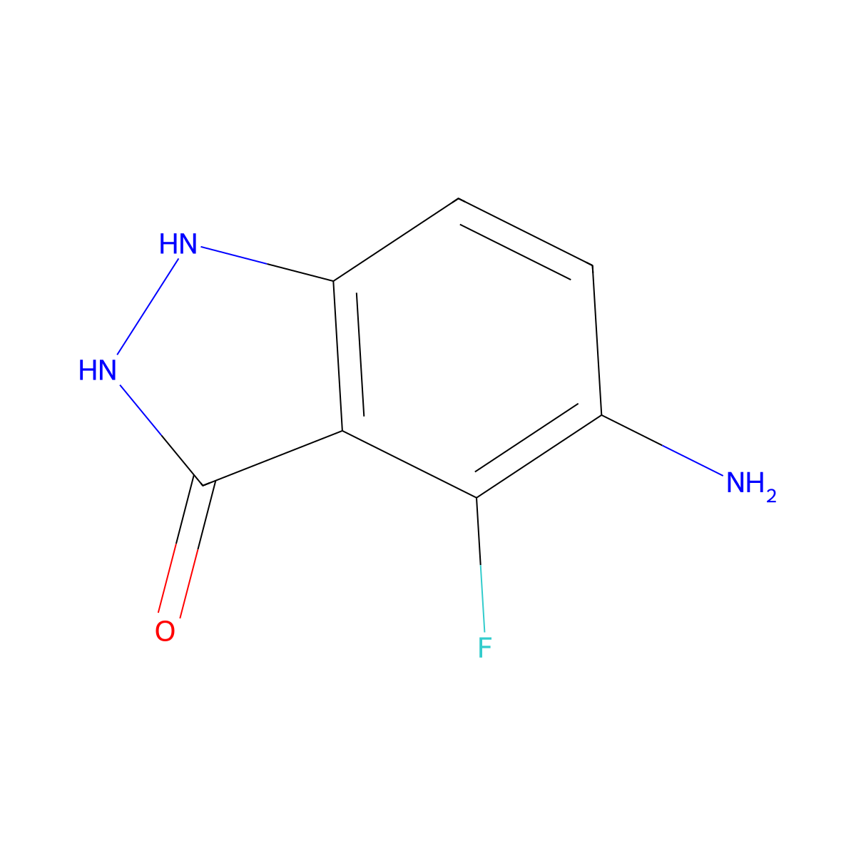 5-Amino-4-fluoro-3-hydroxy (1H)indazole molecular structure, CAS 1000340-49-7