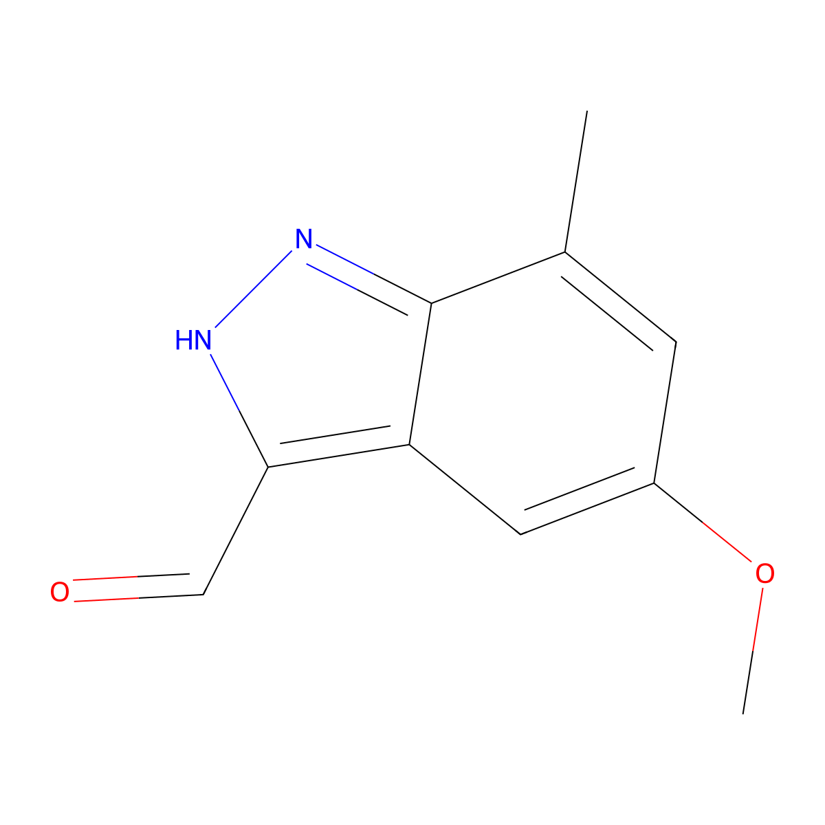 5-Methoxy-7-methyl-1H-indazole-3-carbaldehyde molecular structure, CAS 1000340-55-5