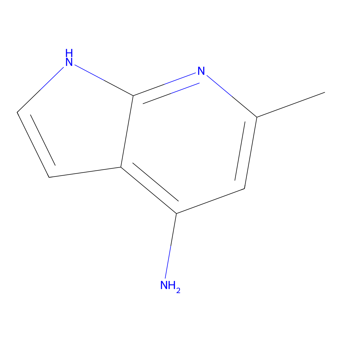 6-Methyl-1H-pyrrolo[2,3-b]pyridin-4-amine molecular structure, CAS 1000340-60-2