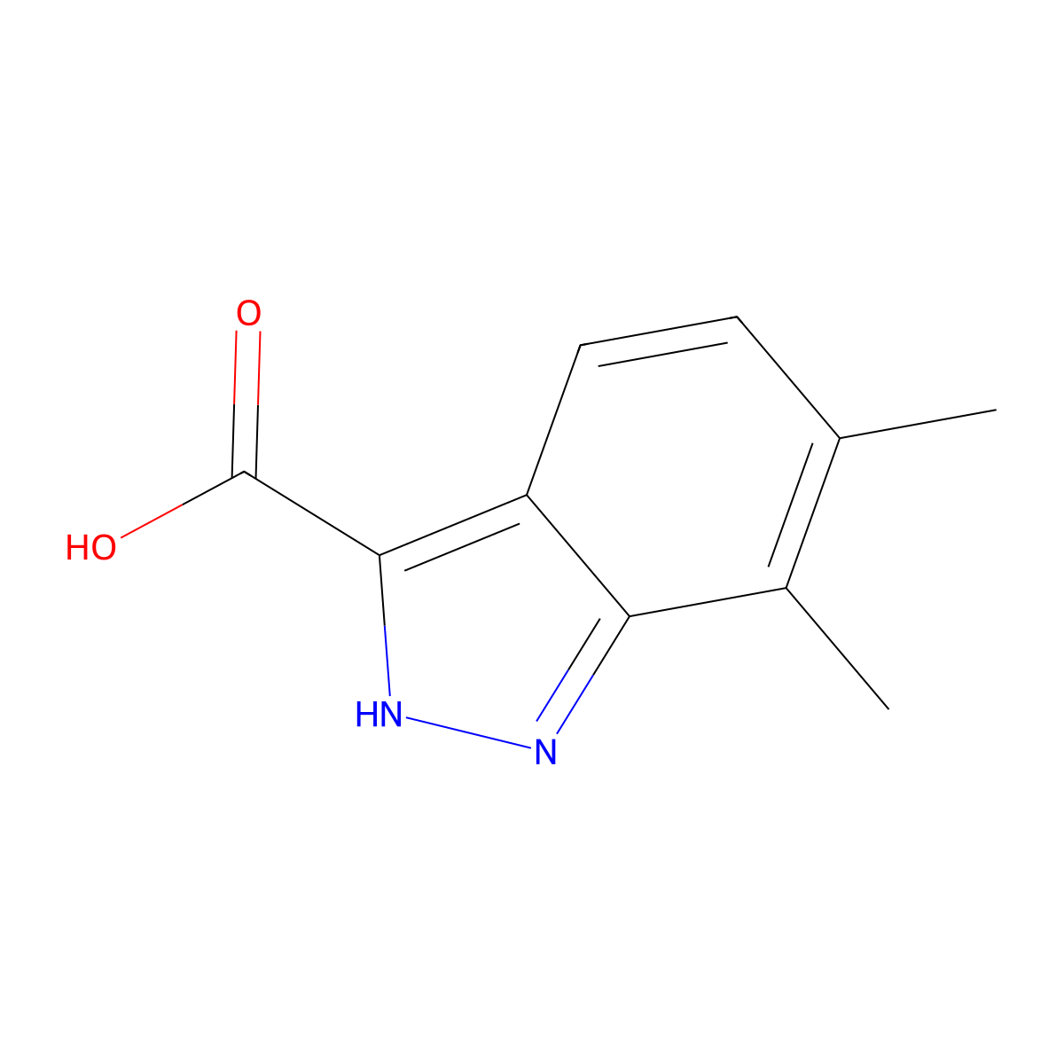6,7-Dimethyl-1H-indazole-3-carboxylic acid molecular structure, CAS 1000340-61-3