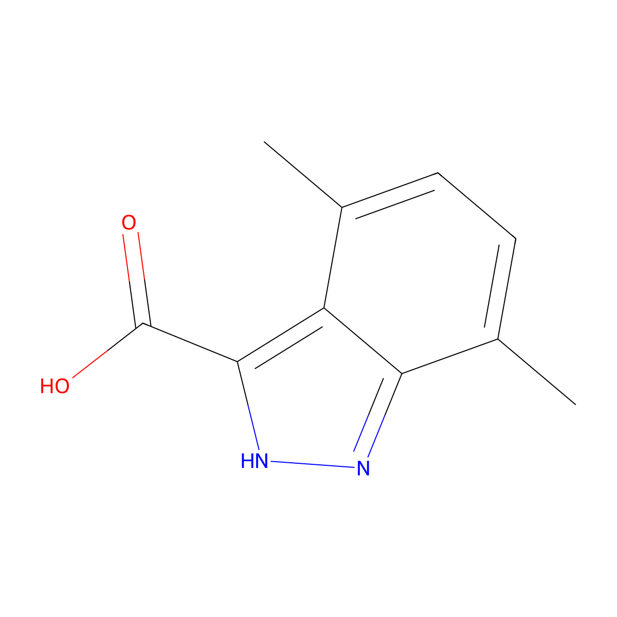 4,7-Dimethyl-1H-indazole-3-carboxylic acid molecular structure, CAS 1000340-77-1
