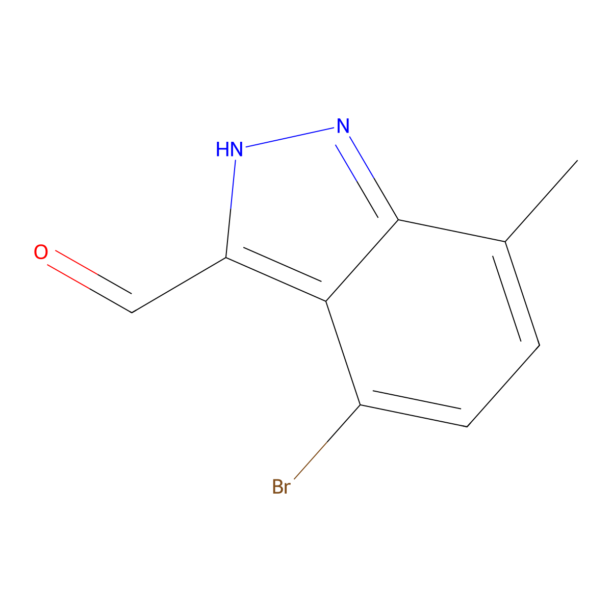 4-Bromo-7-methyl-1H-indazole-3-carbaldehyde molecular structure, CAS 1000340-81-7