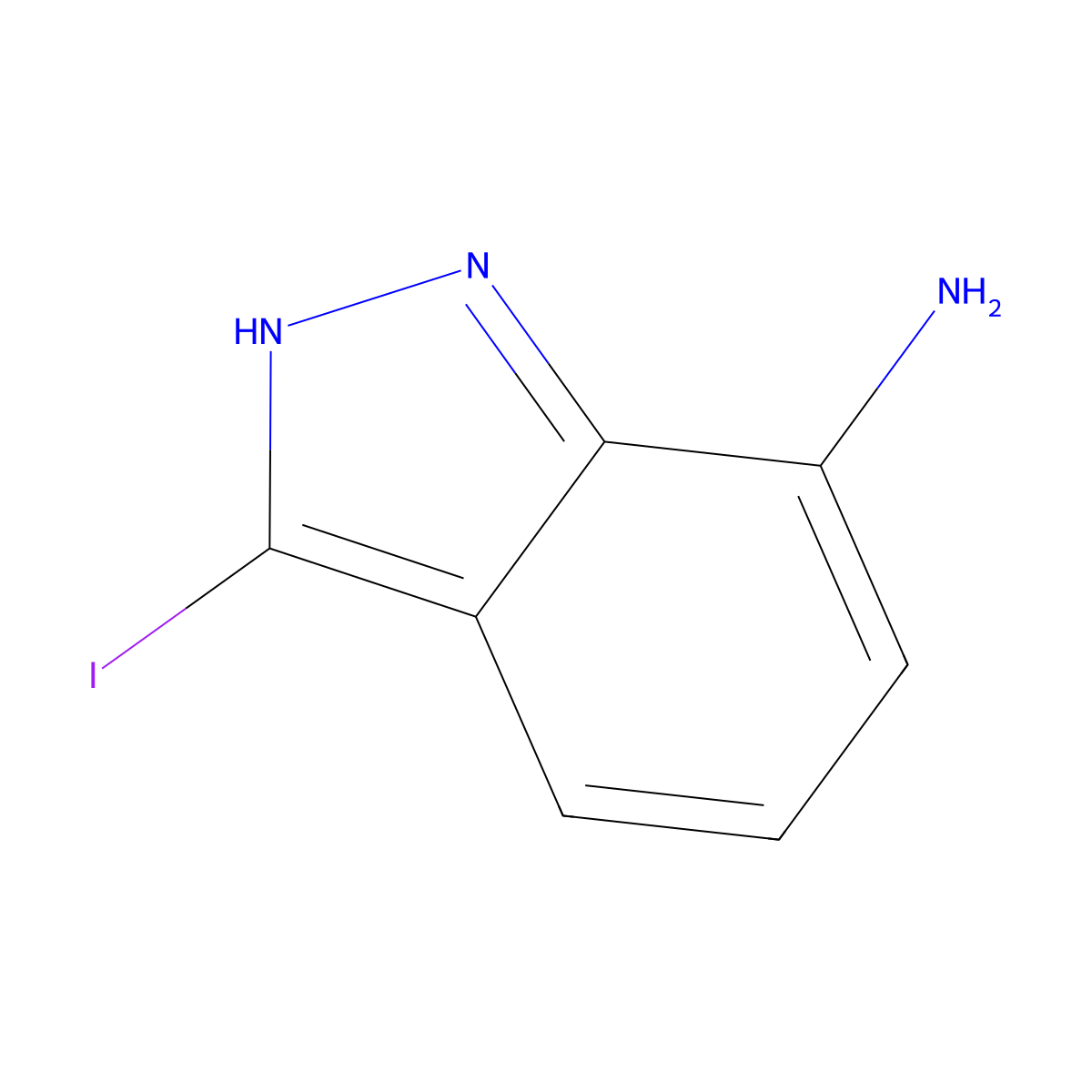 3-Iodo-1H-indazol-7-amine molecular structure, CAS 1000340-82-8