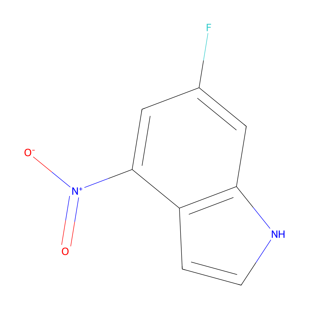 6-Fluoro-4-nitro-1H-indole molecular structure, CAS 1000340-83-9