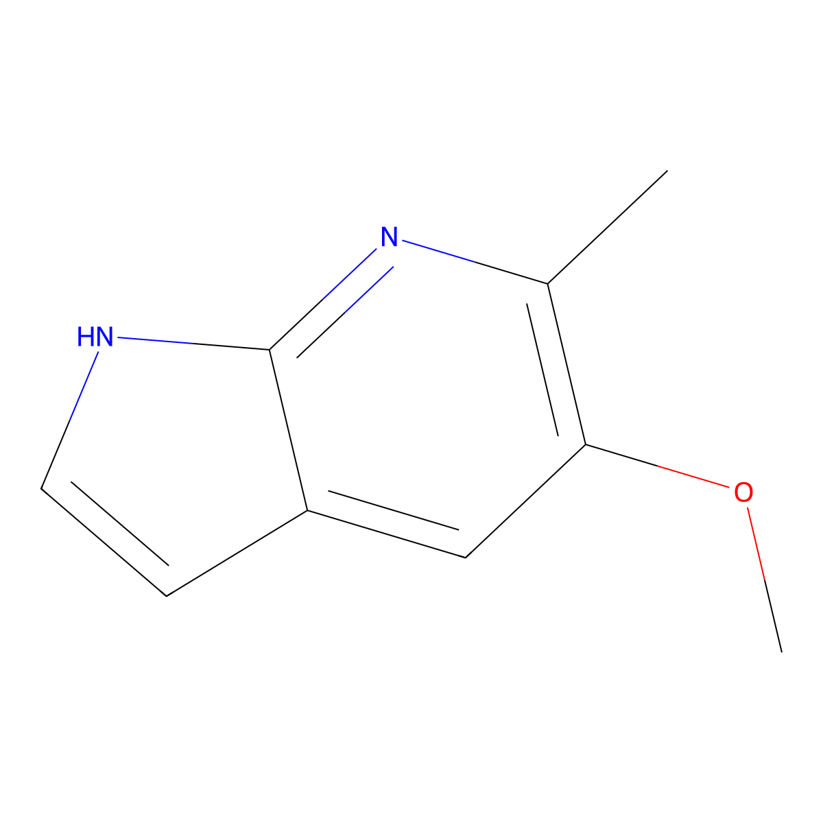 5-methoxy-6-methyl-1H-pyrrolo[2,3-b]pyridine molecular structure, CAS 1000340-90-8