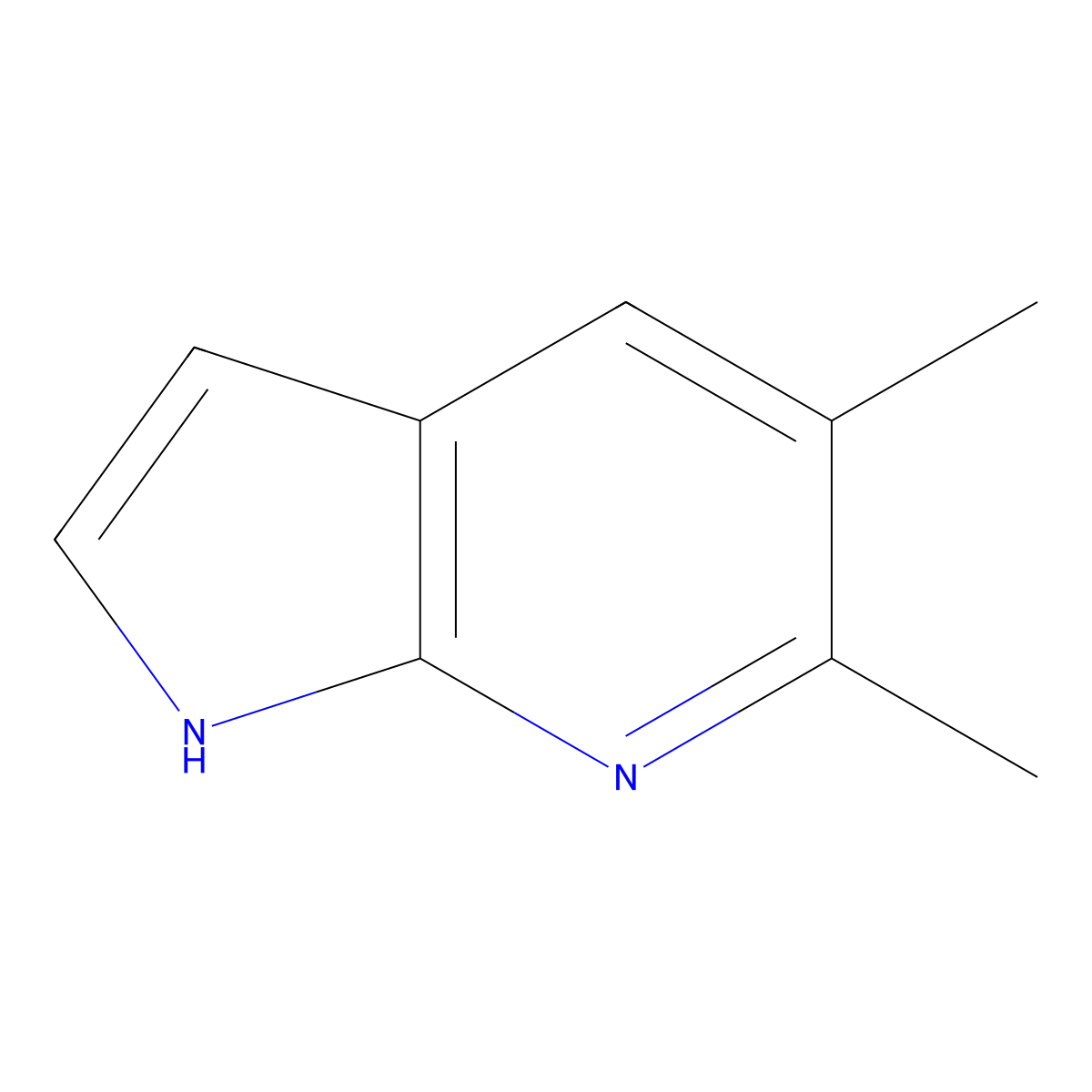 5,6-dimethyl-1H-pyrrolo[2,3-b]pyridine molecular structure, CAS 1000340-92-0