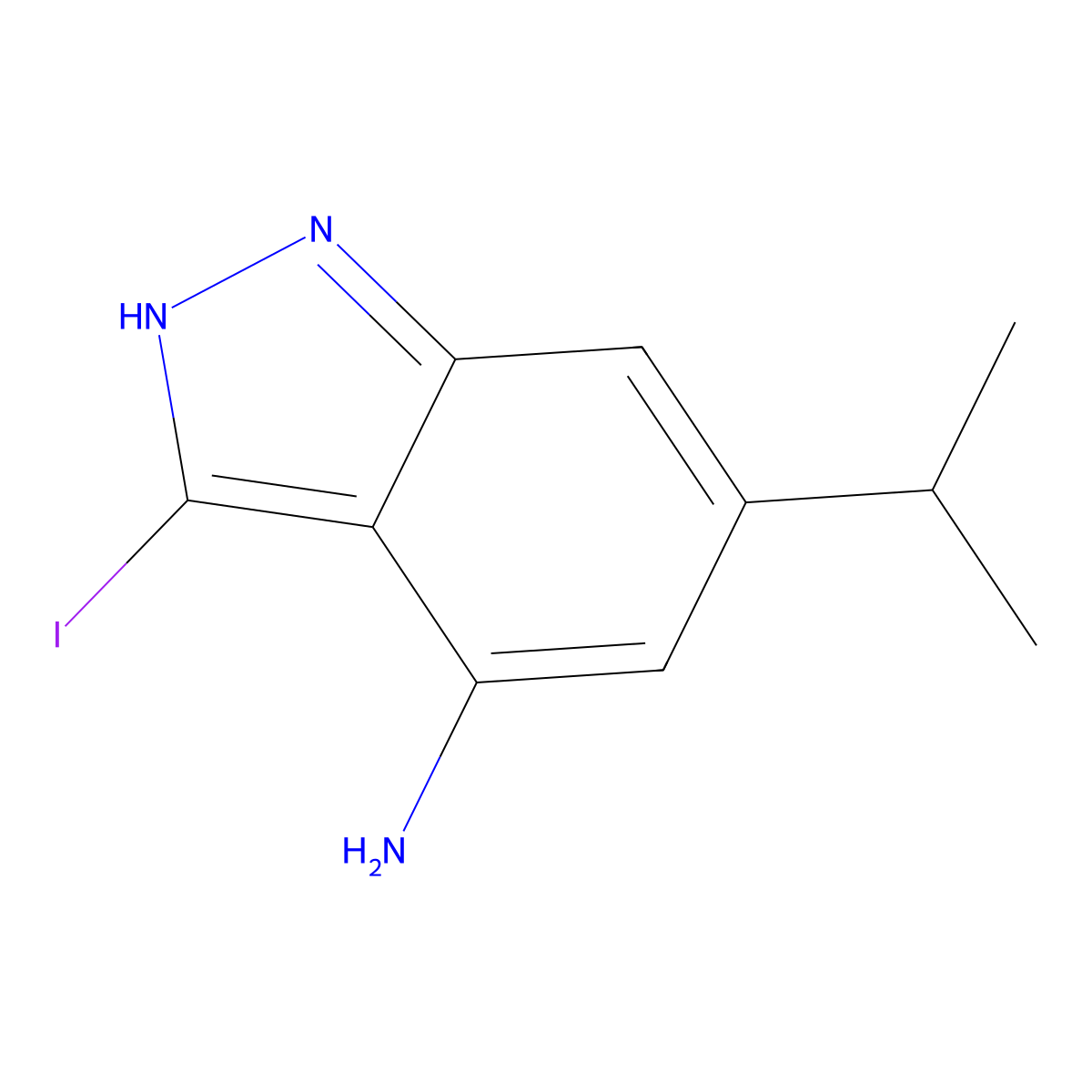 4-Amino-3-iodo-6-isopropyl-1H-indazole molecular structure, CAS 1000341-03-6