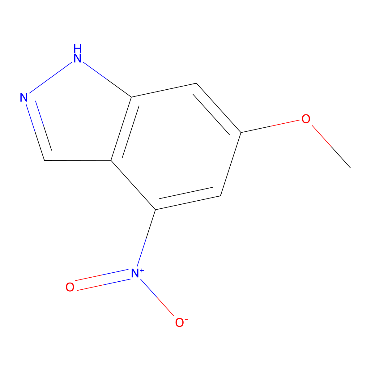 6-Methoxy-4-nitro-1H-indazole molecular structure, CAS 1000341-08-1