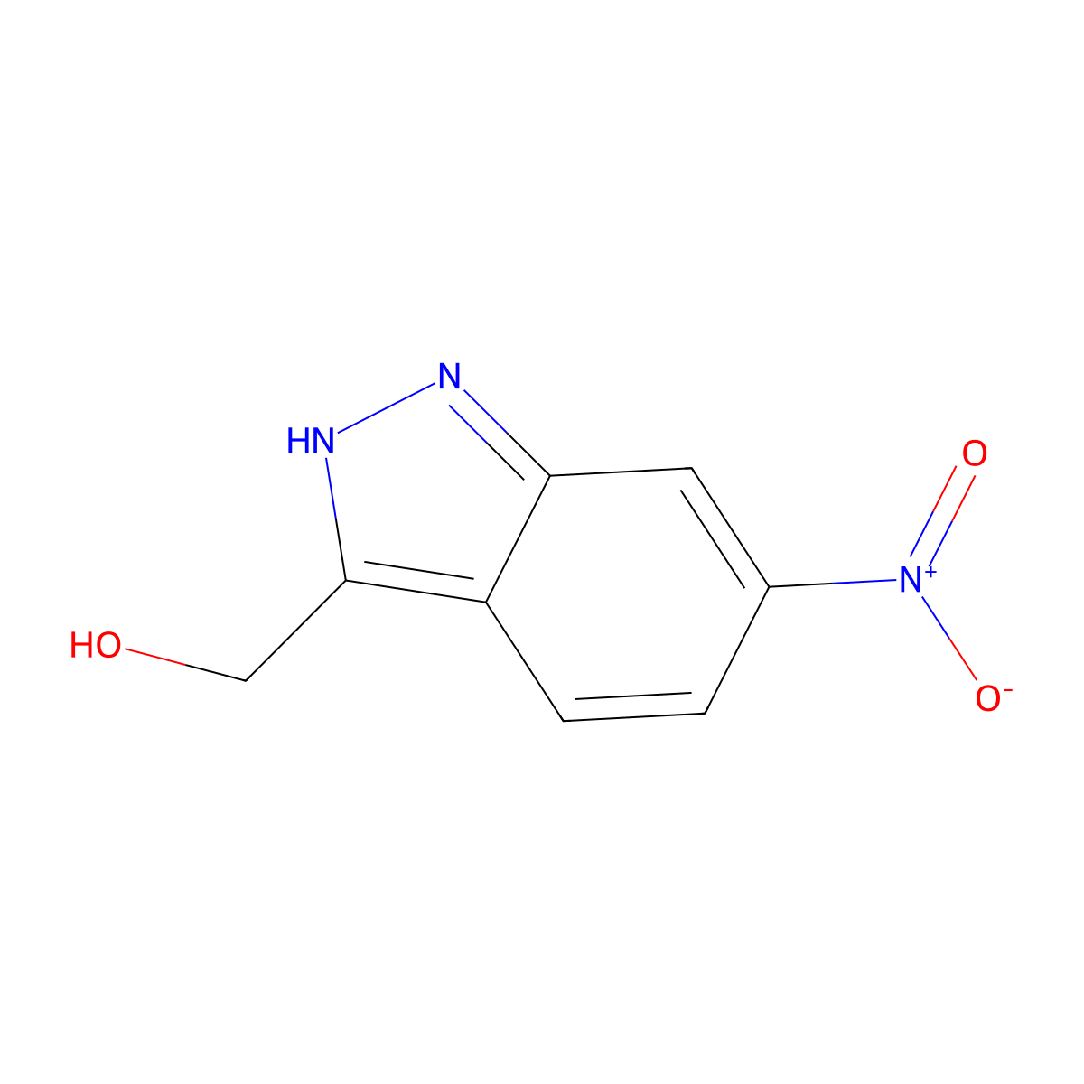 (6-Nitro-1H-indazol-3-yl)methanol molecular structure, CAS 1000341-10-5