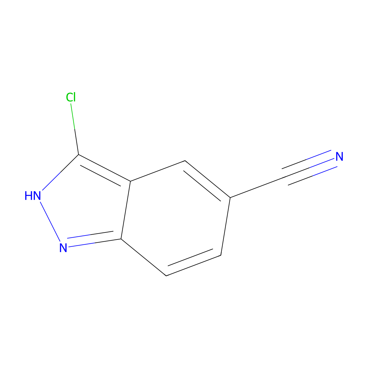 3-Chloro-1H-indazole-5-carbonitrile molecular structure, CAS 1000341-16-1