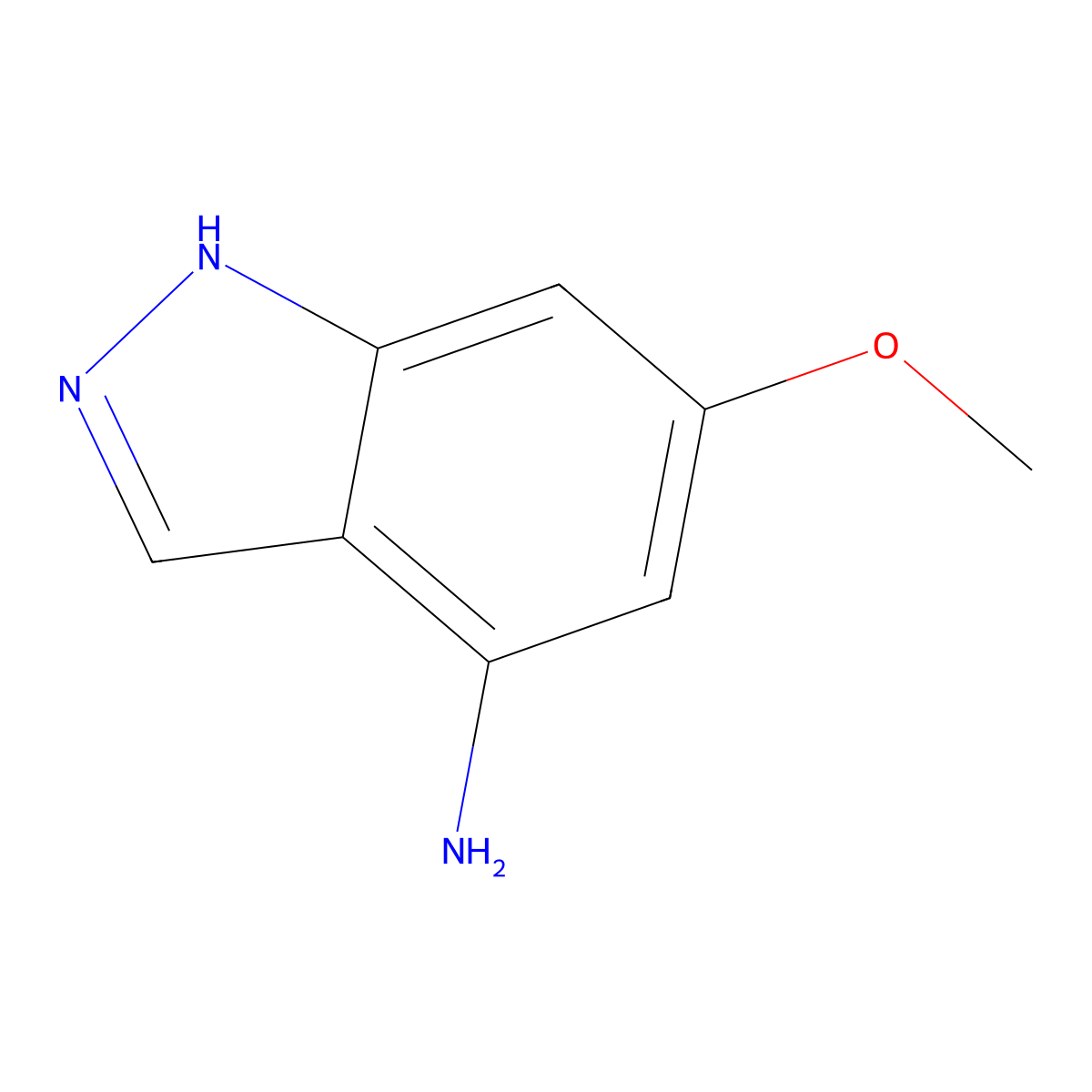 6-Methoxy-1H-indazol-4-amine molecular structure, CAS 1000341-20-7