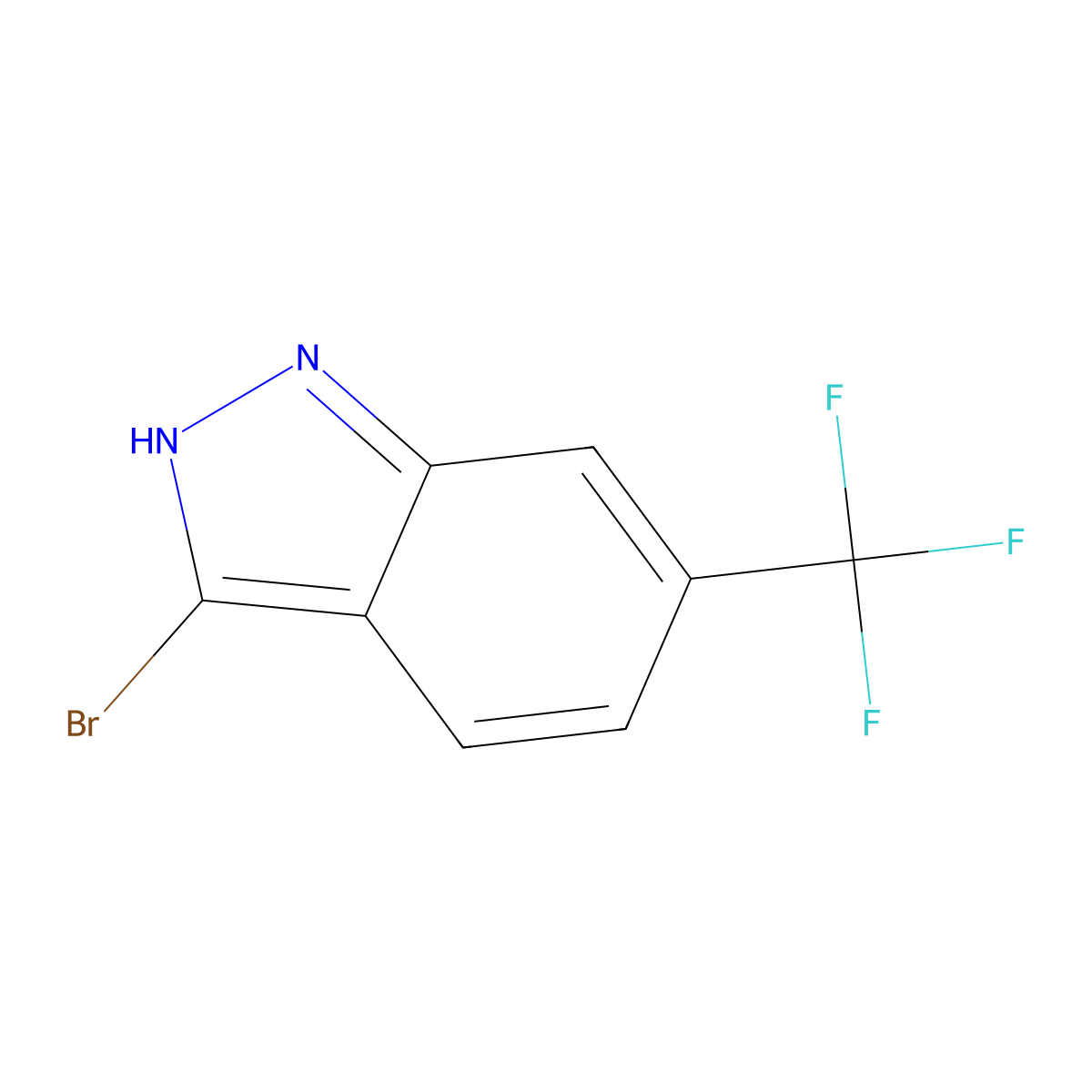 3-Bromo-6-(trifluoromethyl)-1H-indazole molecular structure, CAS 1000341-21-8