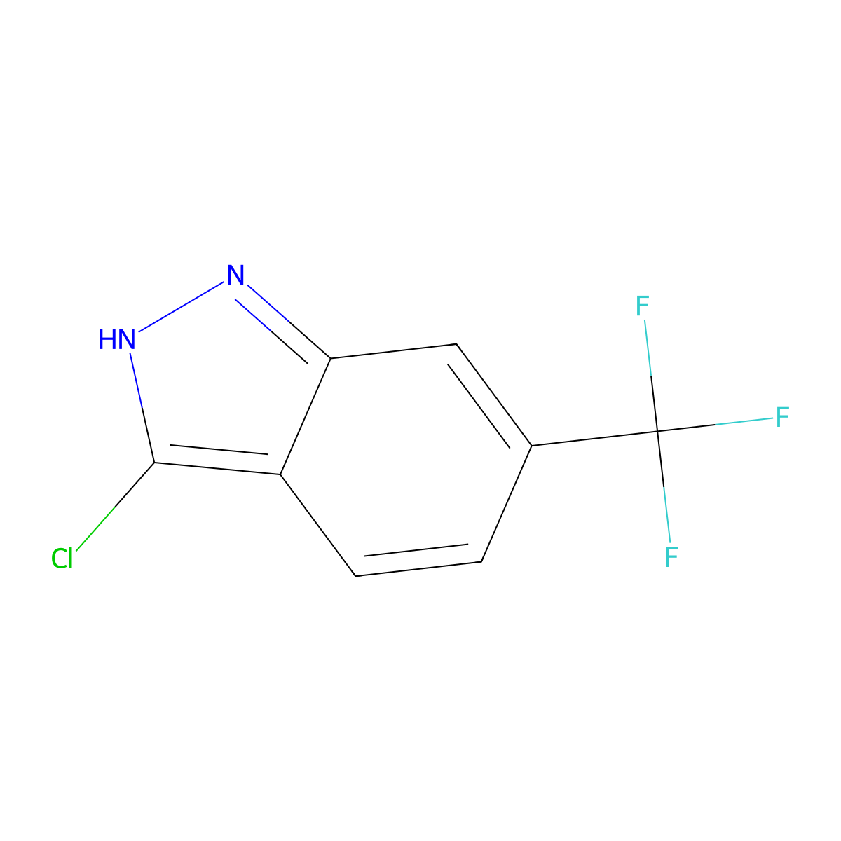 3-Chloro-6-(trifluoromethyl)-1H-indazole molecular structure, CAS 1000341-24-1