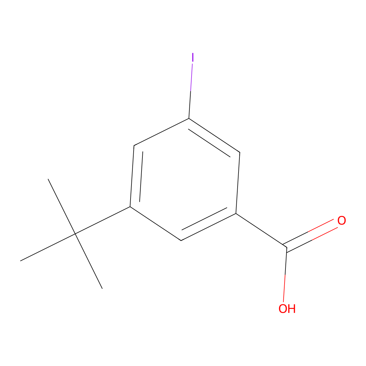 3-(tert-Butyl)-5-iodobenzoic acid molecular structure, CAS 1000341-29-6