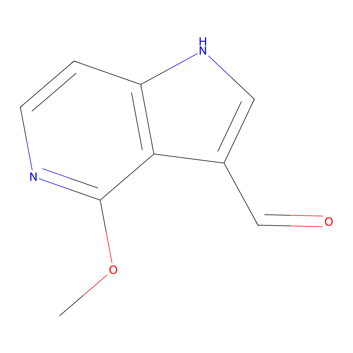 4-methoxy-1H-pyrrolo[3,2-c]pyridine-3-carbaldehyde molecular structure, CAS 1000341-31-0