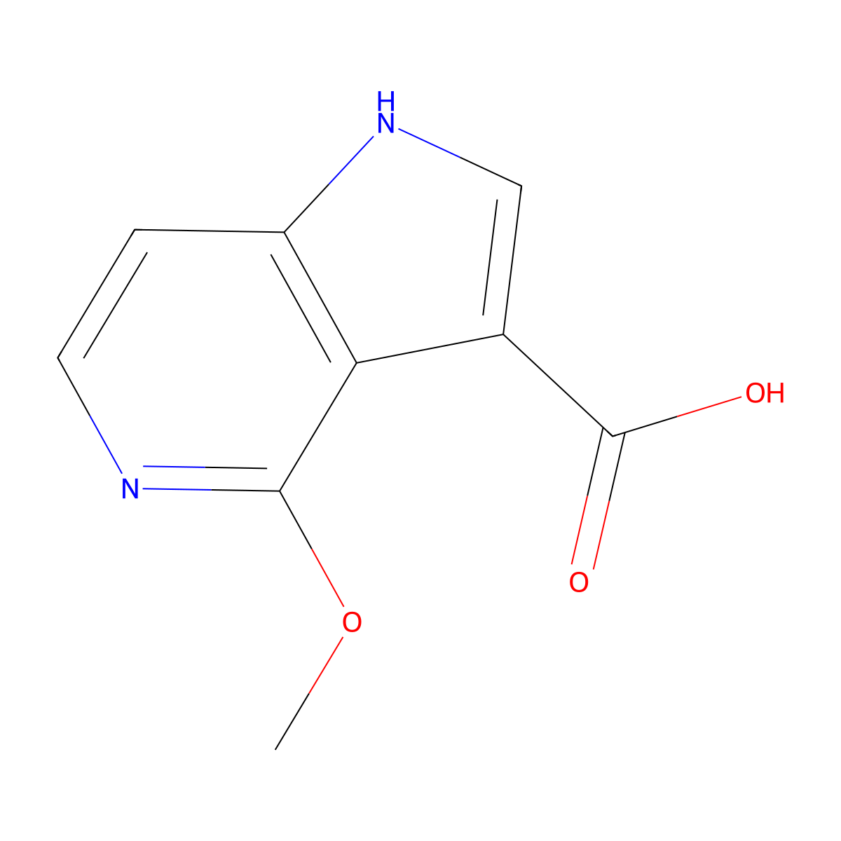 4-Methoxy-1H-pyrrolo[3,2-c]pyridine-3-carboxylic acid molecular structure, CAS 1000341-34-3