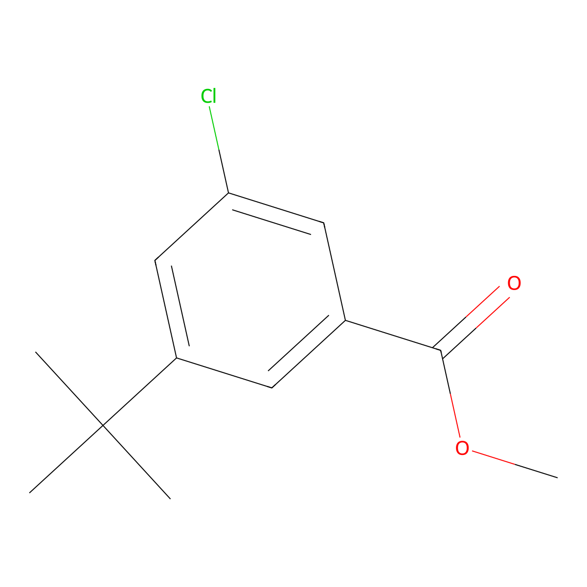 Methyl 3-tert-butyl-5-chlorobenzoate molecular structure, CAS 1000341-35-4