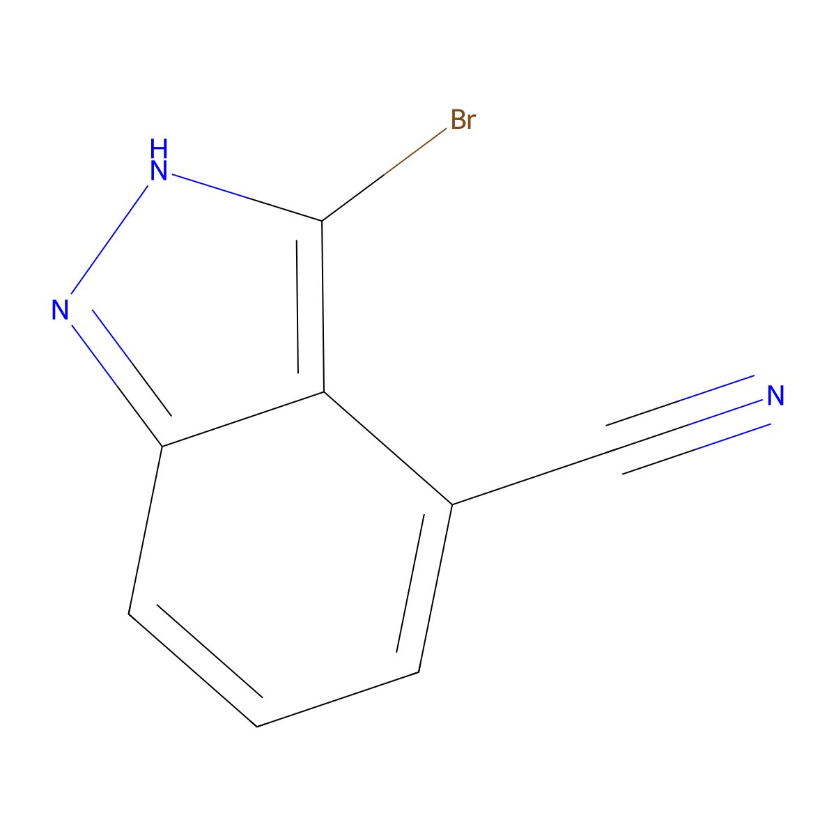 3-Bromo-1H-indazole-4-carbonitrile molecular structure, CAS 1000341-36-5