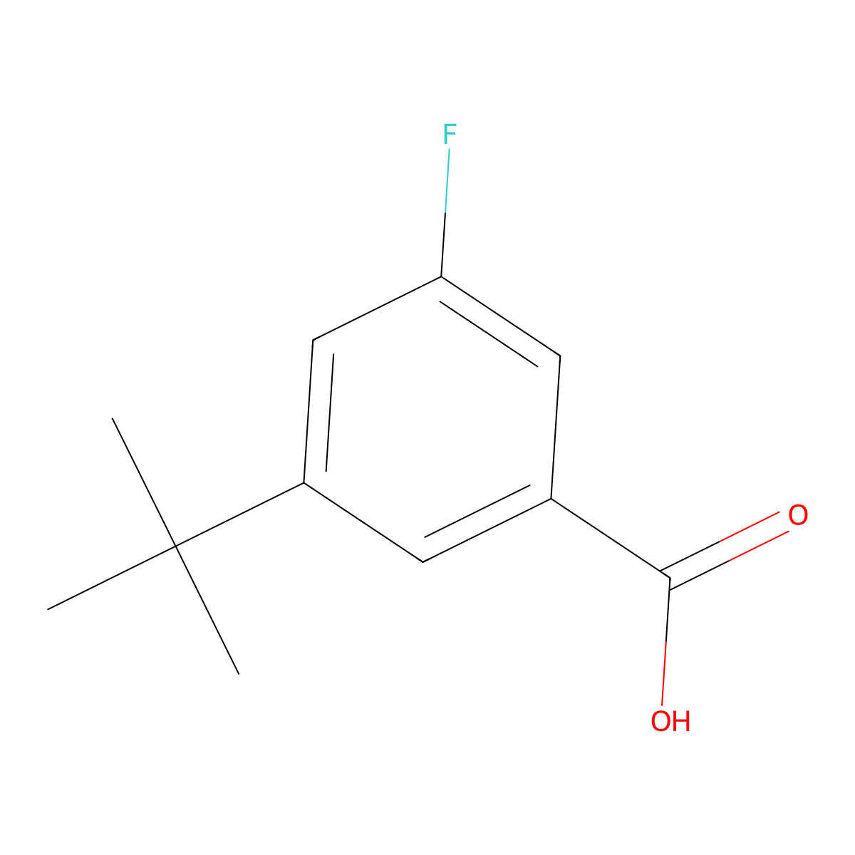3-Tert-butyl-5-fluorobenzoic acid molecular structure, CAS 1000341-38-7