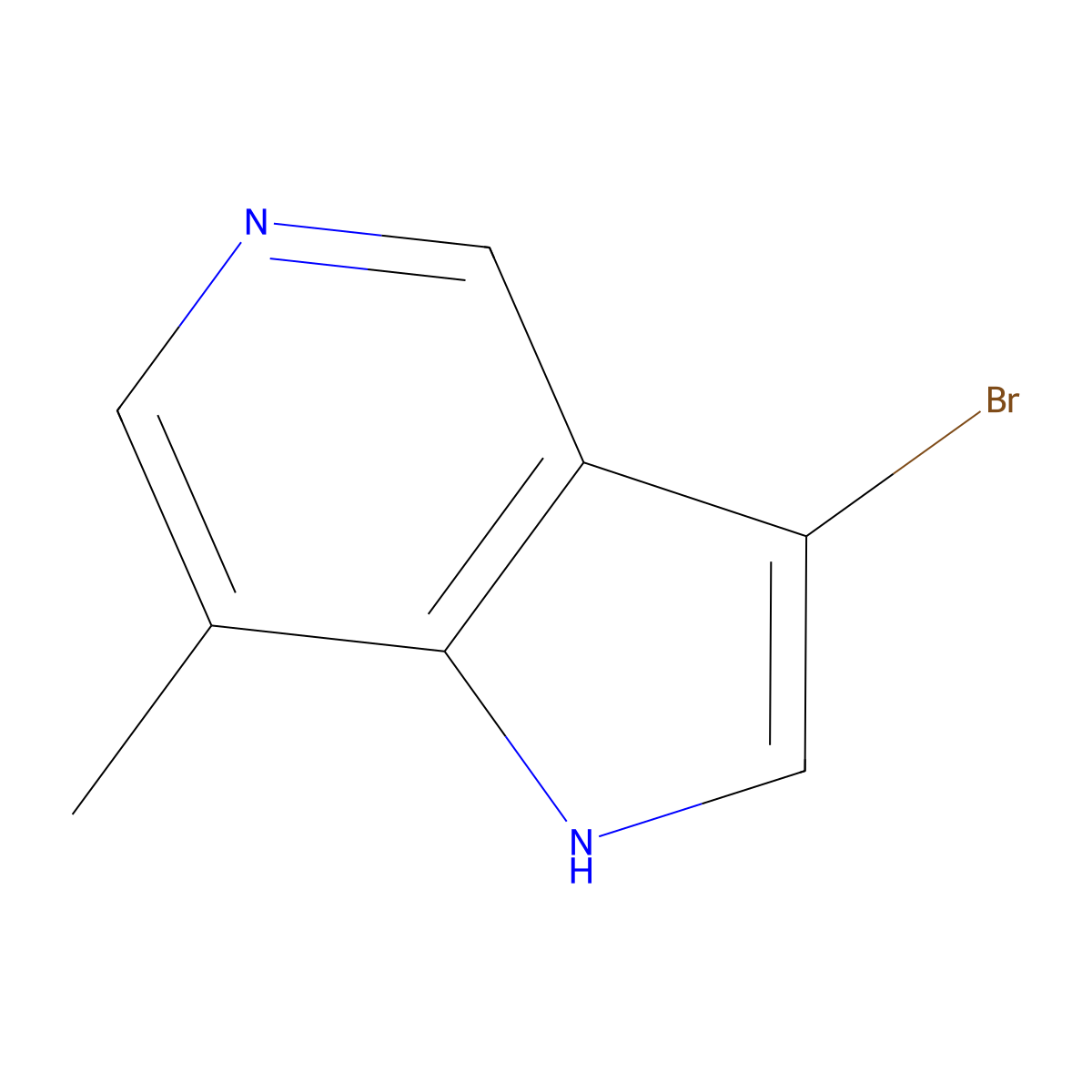 3-bromo-7-methyl-1H-pyrrolo[3,2-c]pyridine molecular structure, CAS 1000341-40-1