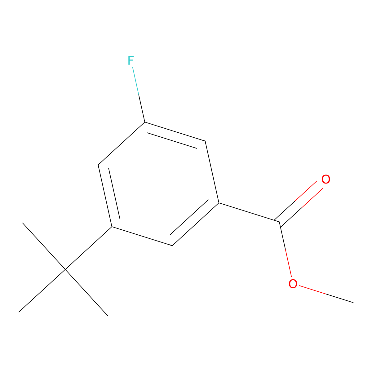 Methyl 3-tert-butyl-5-fluorobenzoate molecular structure, CAS 1000341-41-2
