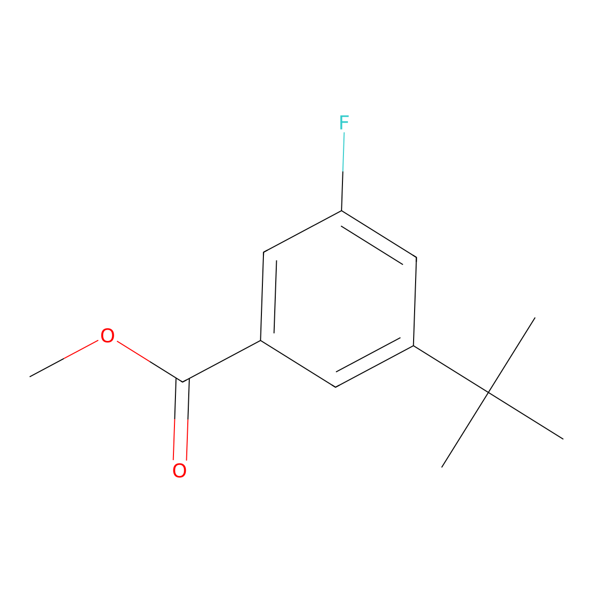 Methyl 3-tert-butyl-5-fluorobenzoate molecular structure, CAS 1000341-41-2